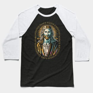 Jesus Christ Love Faith Christian Gift Idea Baseball T-Shirt